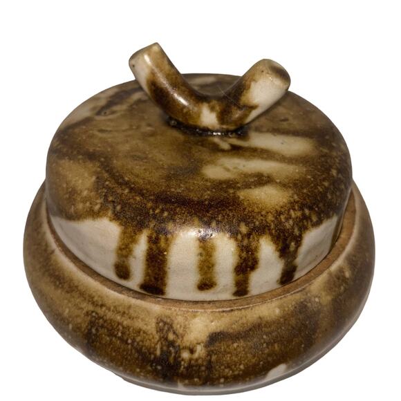 Art Studio Pottery Covered Dish Oven Bakeware Asian Inspired - Picture 1 of 10